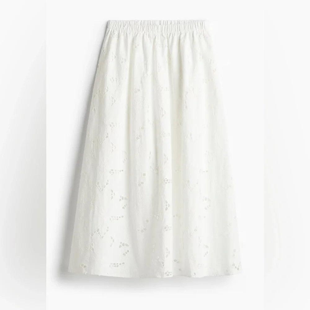 H&M Midi Skirt with Eyelet Embrodery - Picture 5 of 10